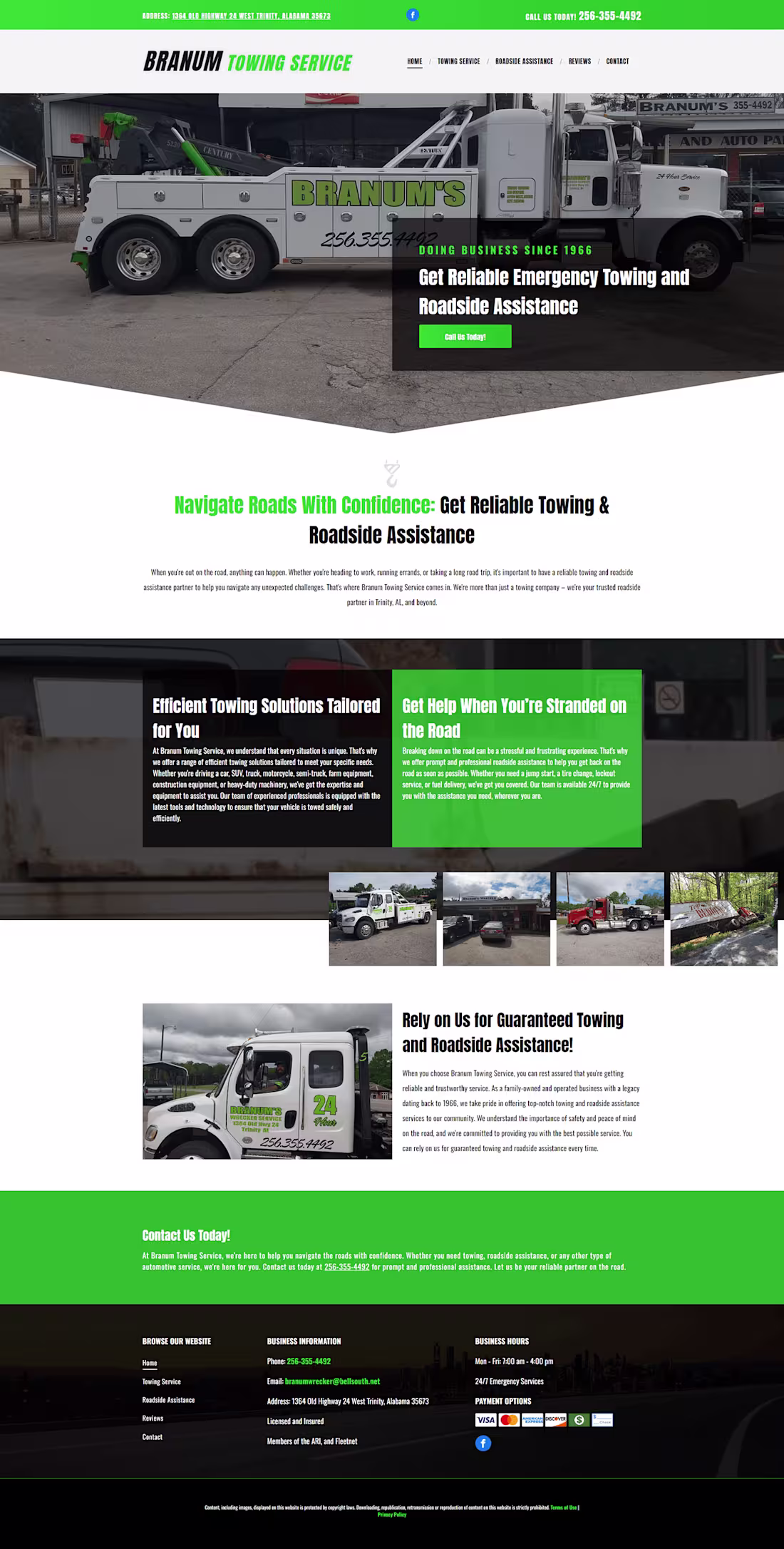 Cover image for Branum Towing Service Web Development