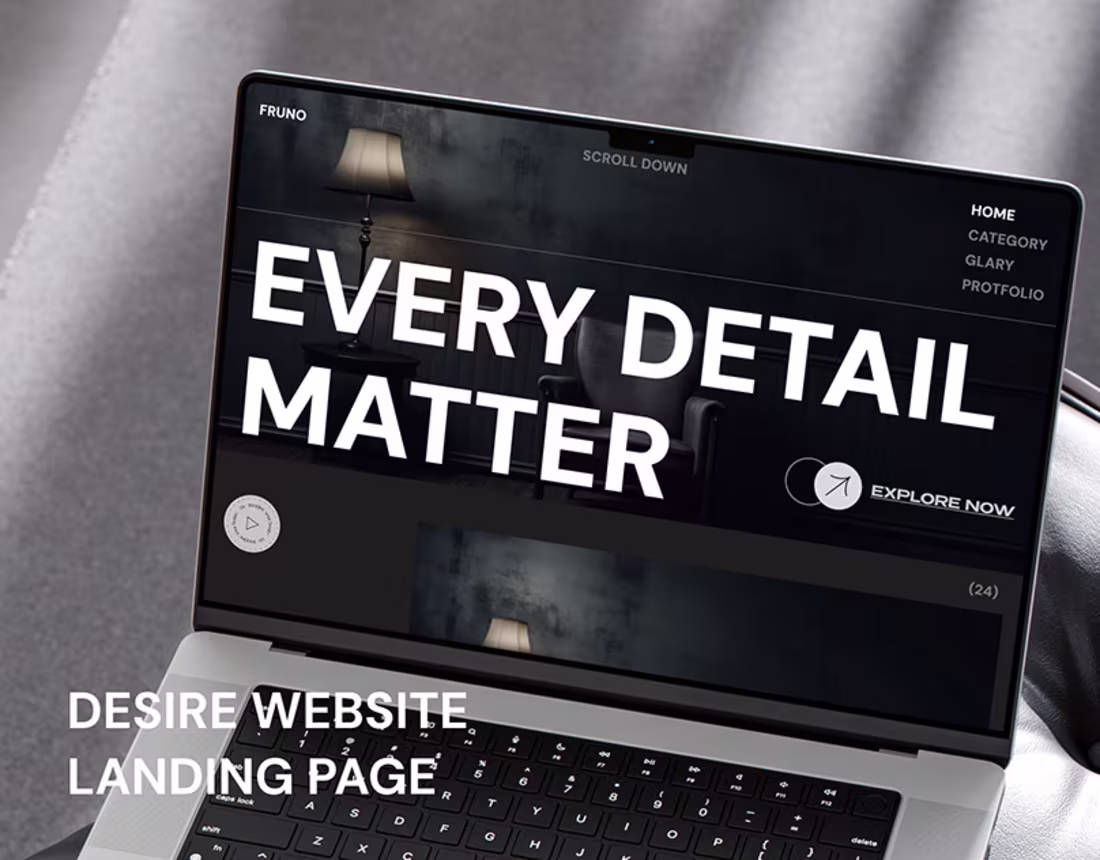 Cover image for Desire| Furniture website landing page design :: Behance