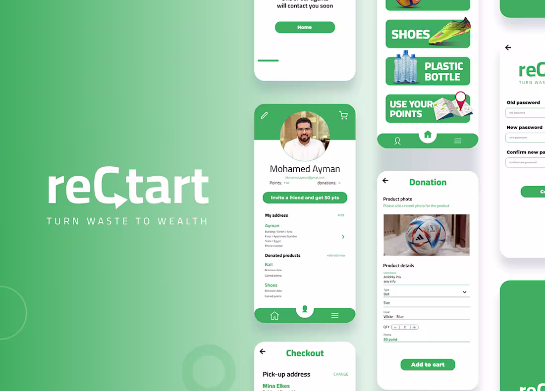 Cover image for ReCtart App UI on Behance