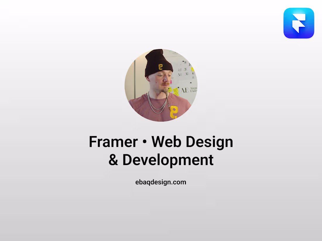 Cover image for Framer • Web Design & Development 