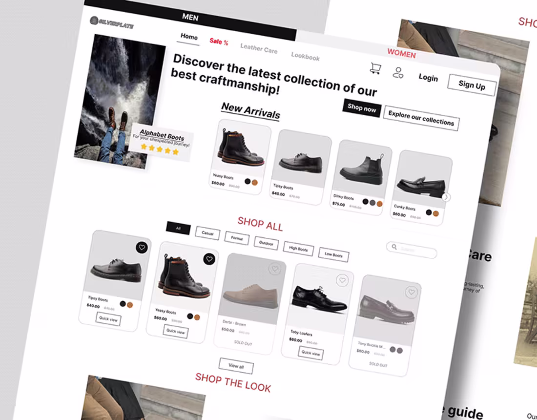 Cover image for E-commerce Landing Page - Shoes Brand