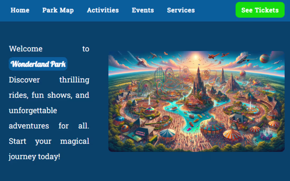 Cover image for virtual theme park