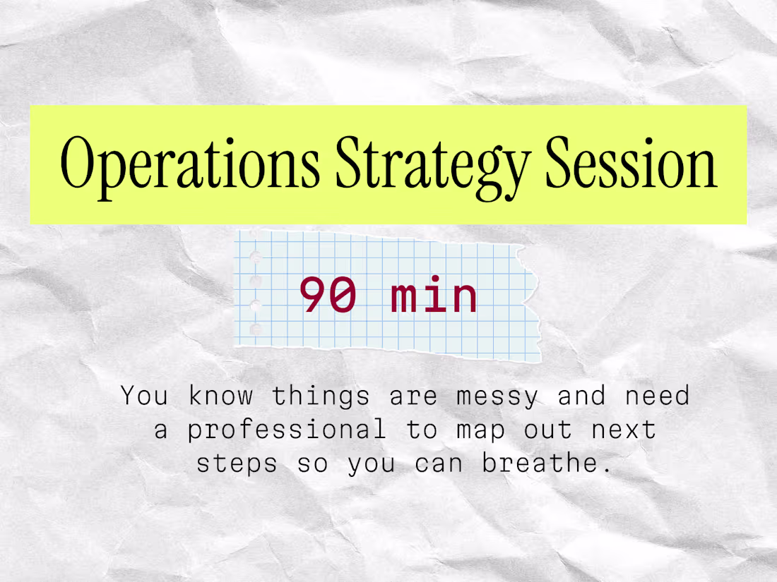 Cover image for Operations Strategy Session