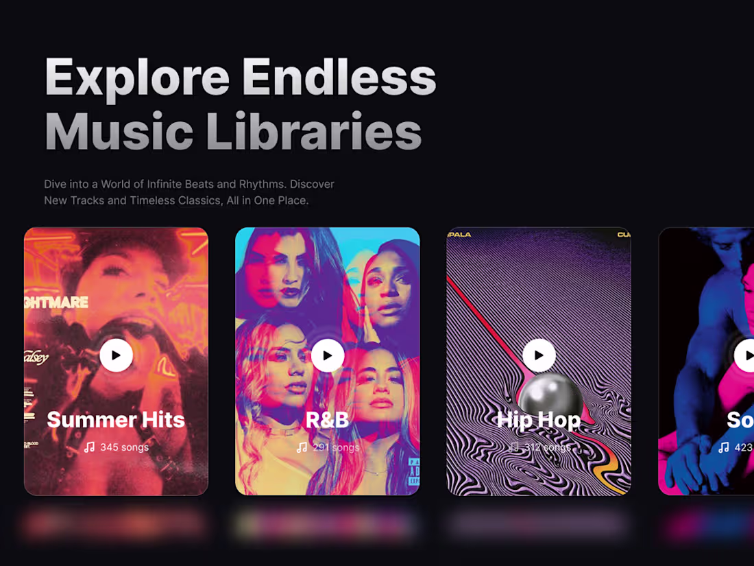 Cover image for Music Streaming App-Landing Page  