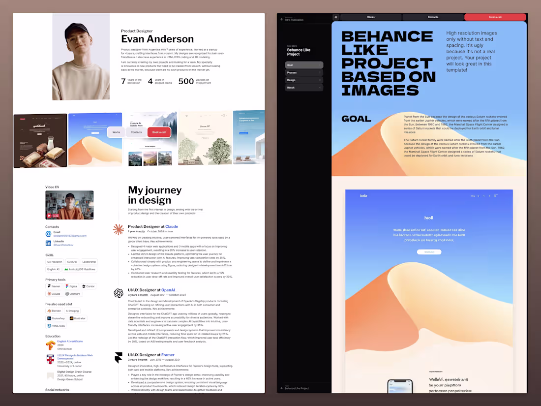 Cover image for Framer template — IT resume and portfolio