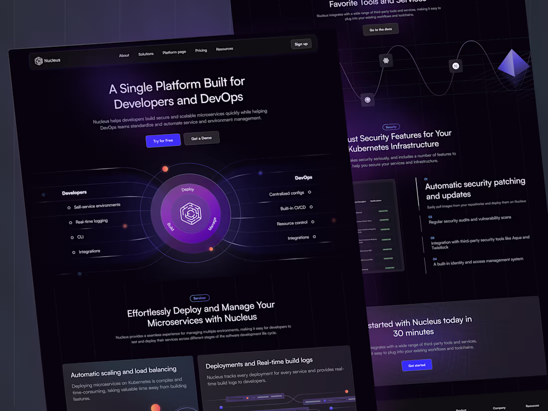 Cover image for Nucleus - website design