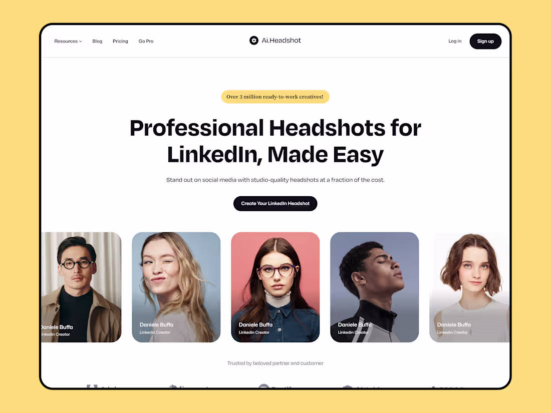 Cover image for Ai headshot generator web header