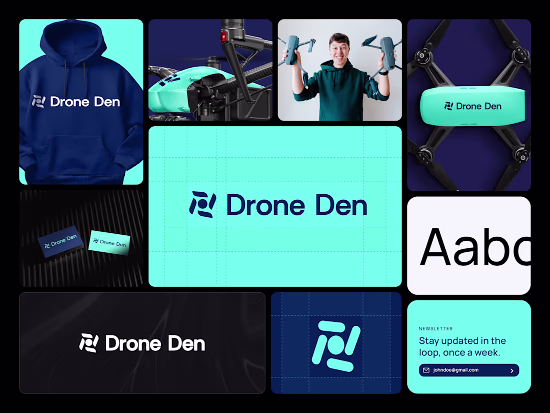 Cover image for Drone Den – Logo & Brand Book Design