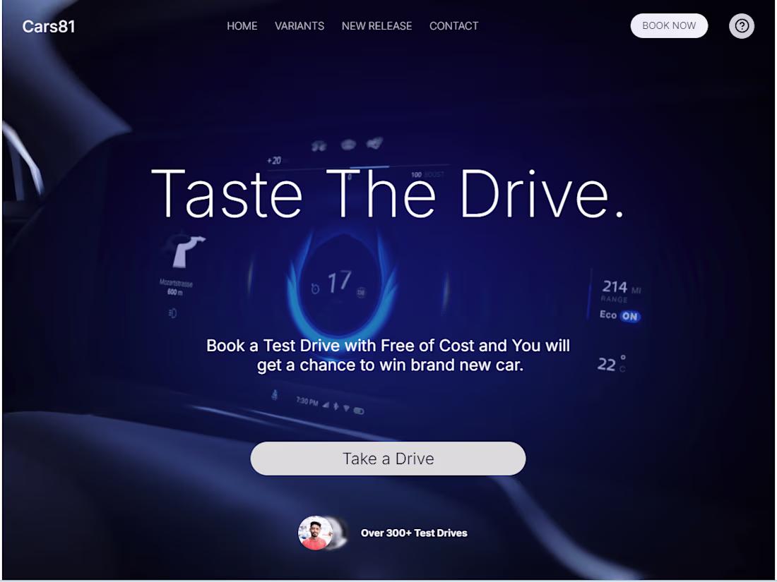 Cover image for Car Store Web Design