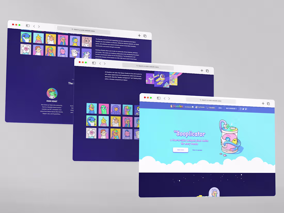 Cover image for Doodles NFT Landing page design