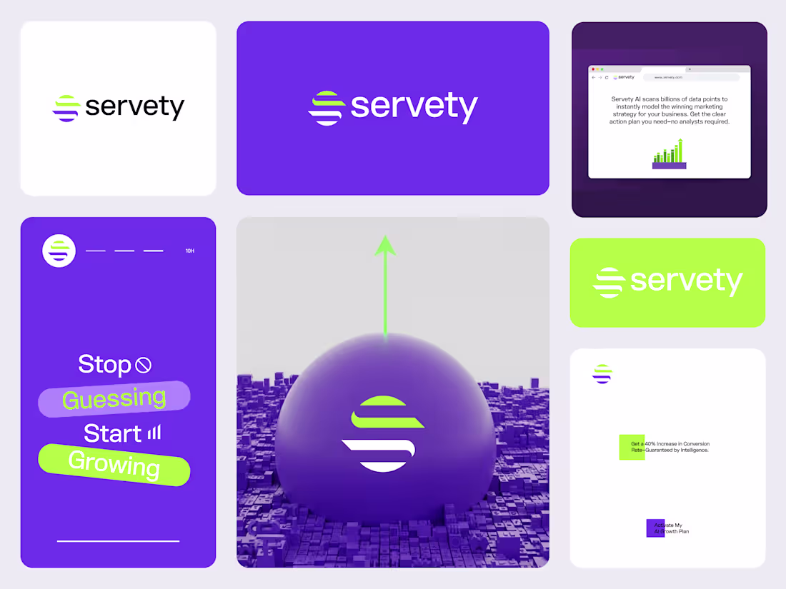 Cover image for Servety — Stop Guessing. Start Growing. Bold branding meets ...