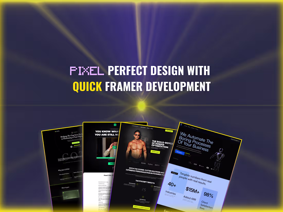 Cover image for Conversion-Focused Design + Framer Development(Figma Included)