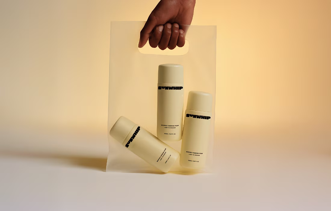 Cover image for Sunwhip Tanning Foam Brand Identity