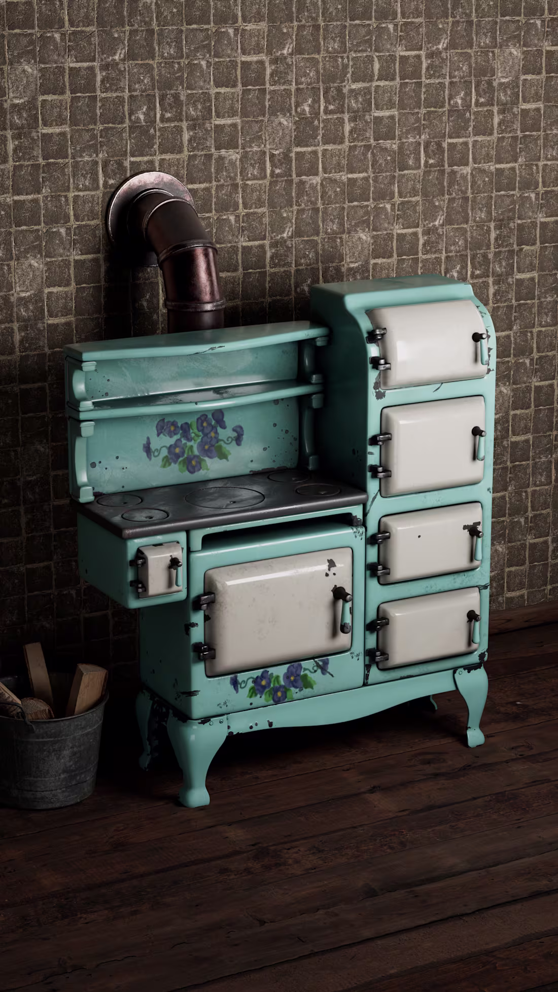 Cover image for Realistic 3D Vintage Stove
