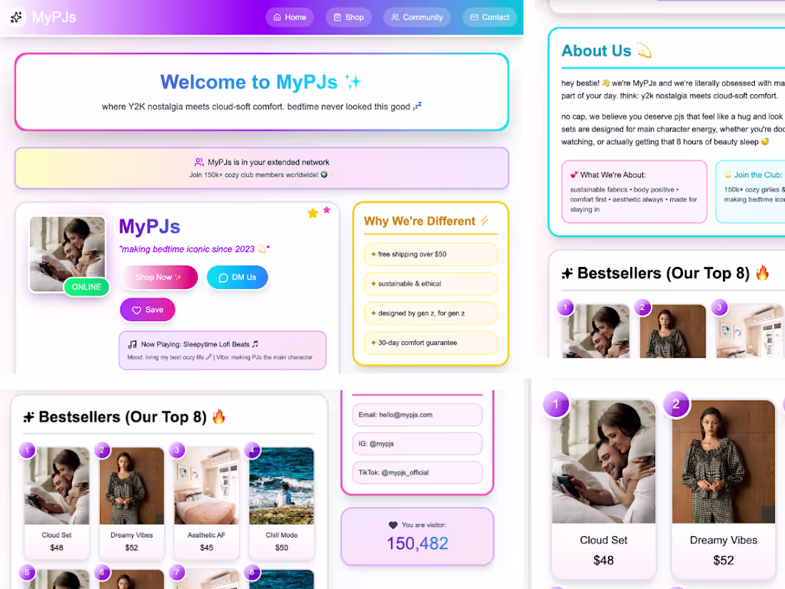 Cover image for Gen Z Lover Landing Page Aesthetics