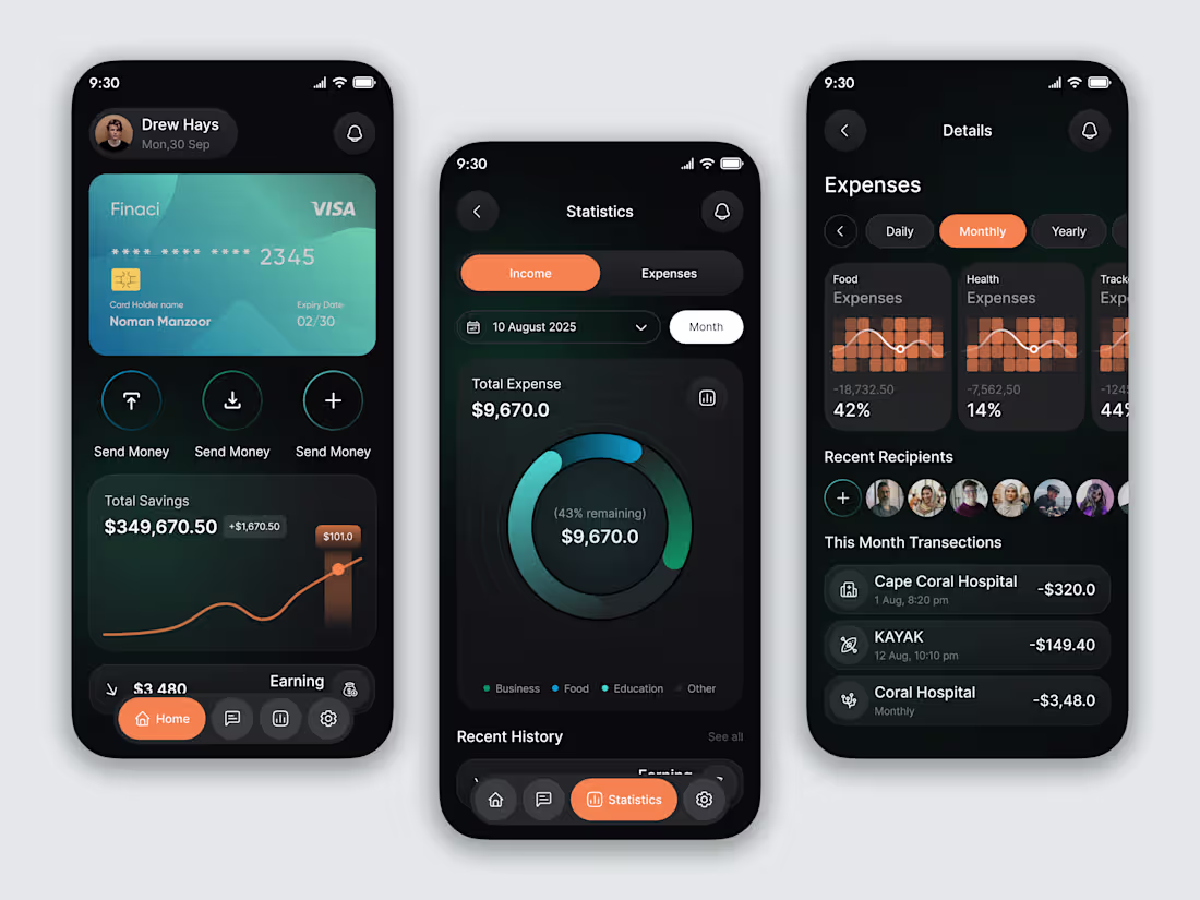 Cover image for Finance App UI Design