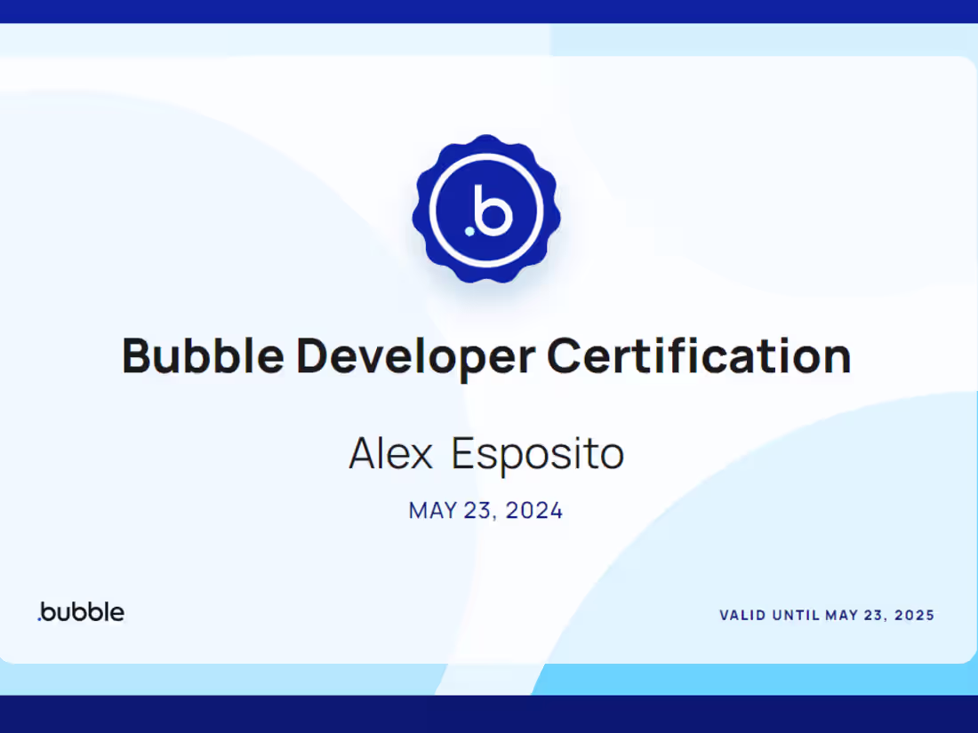 Cover image for Bubble.io Hourly Development Services