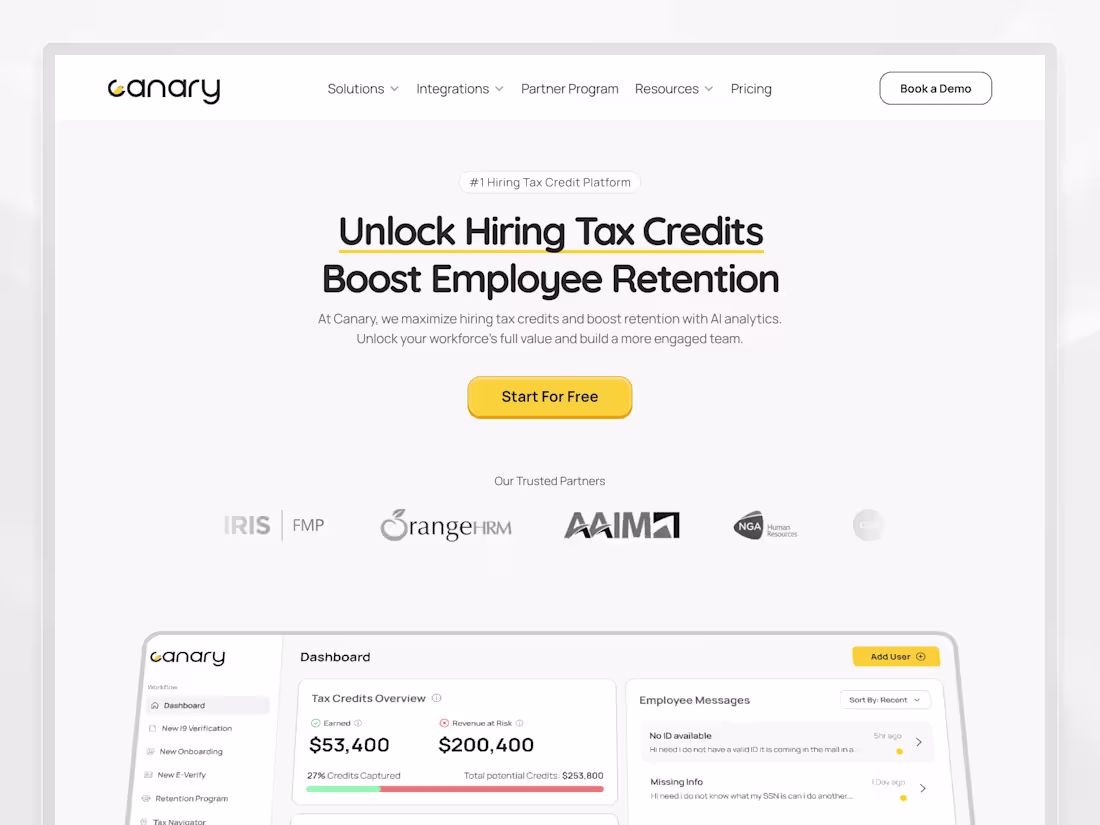 Cover image for Canary AI Framer Website