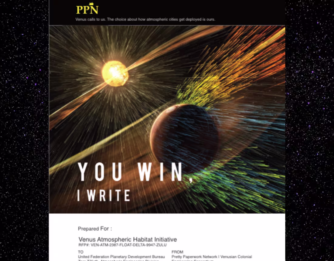 Cover image for Venus floating cities concept