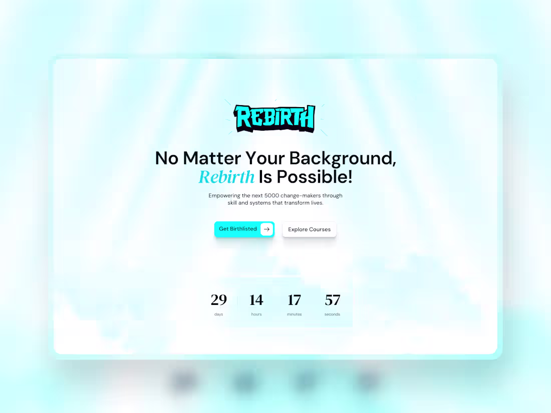 Cover image for Rebirth Odyssey Website Redesign