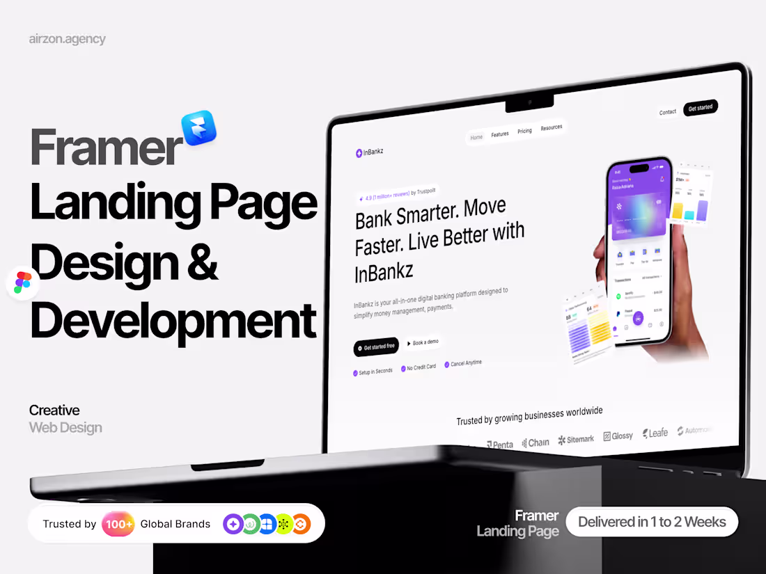 Cover image for Framer Landing Page Design & Development | Conversion-Focused
