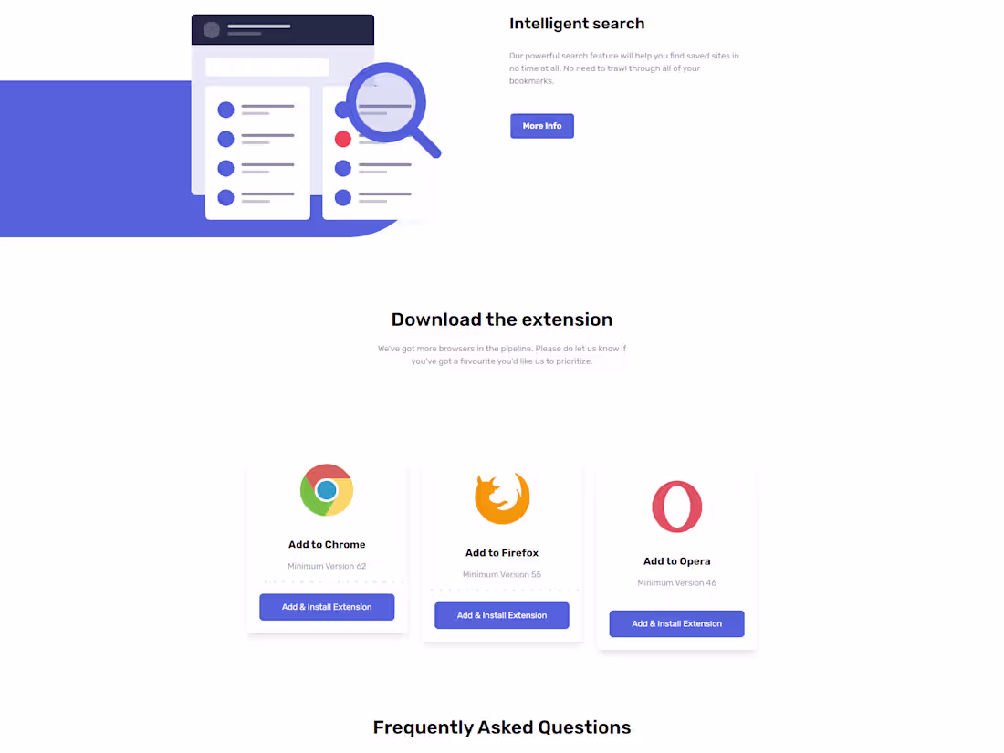 Cover image for Bookmark Manager React/Tailwind Landing Page