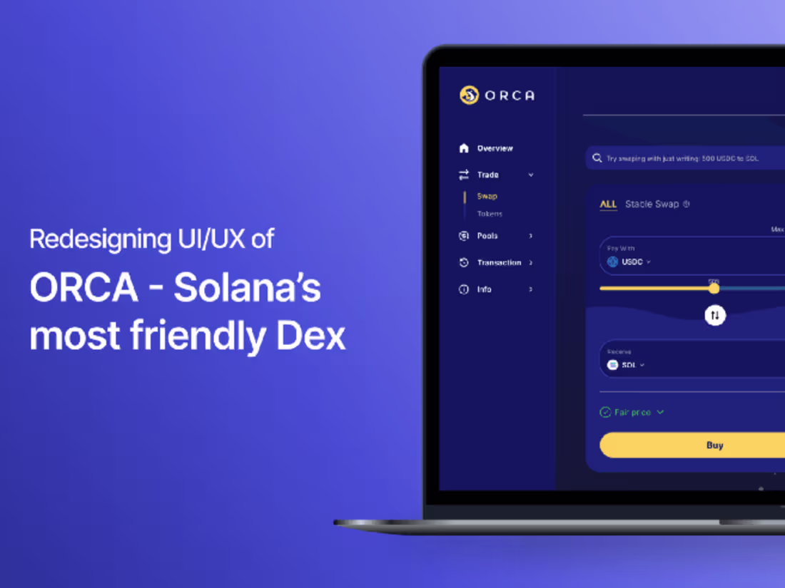 Cover image for Improving and redesigning the UX/UI for ORCA-Solana’s most user…