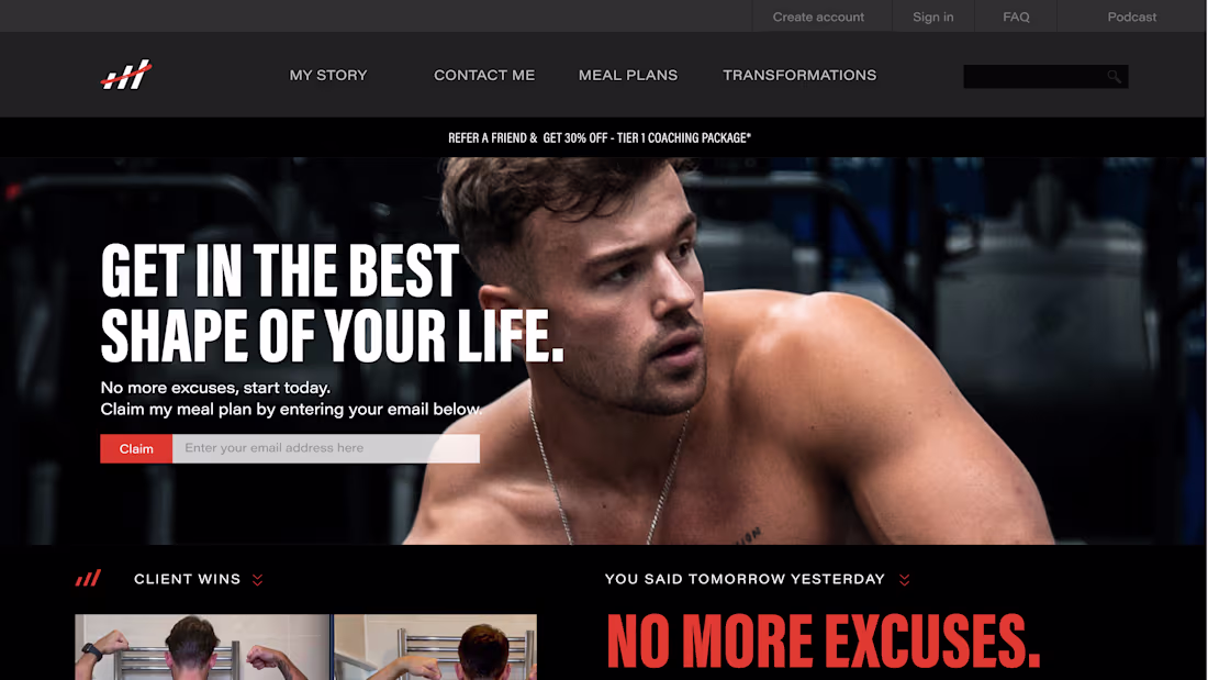 Cover image for Mo Samuels - Fitness influencer / YouTuber brand identity system