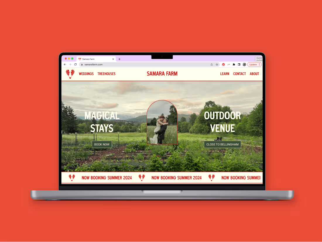 Cover image for Whimsical Wedding Venue Website