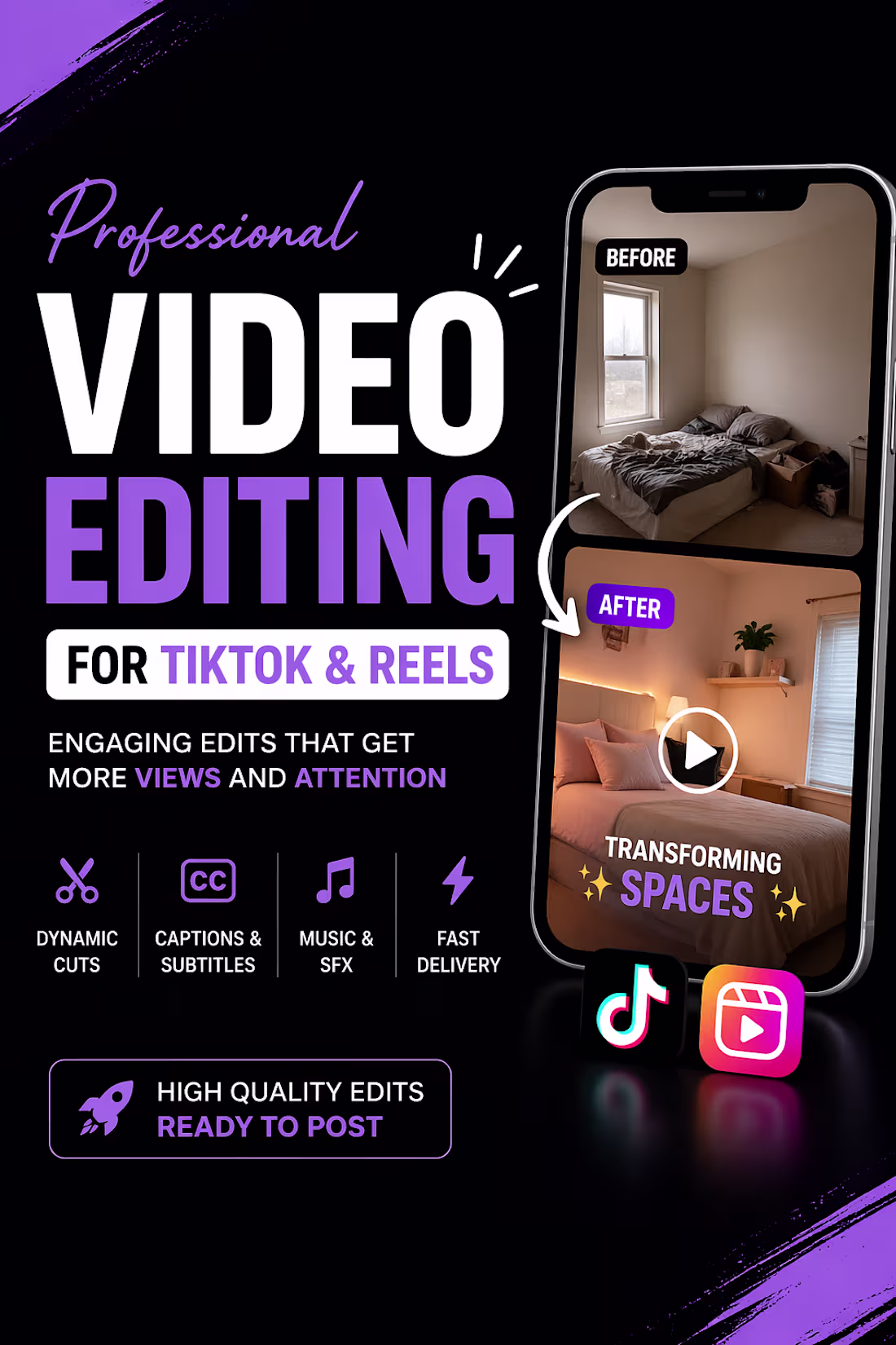 Cover image for TikTok & Reels Video Editing