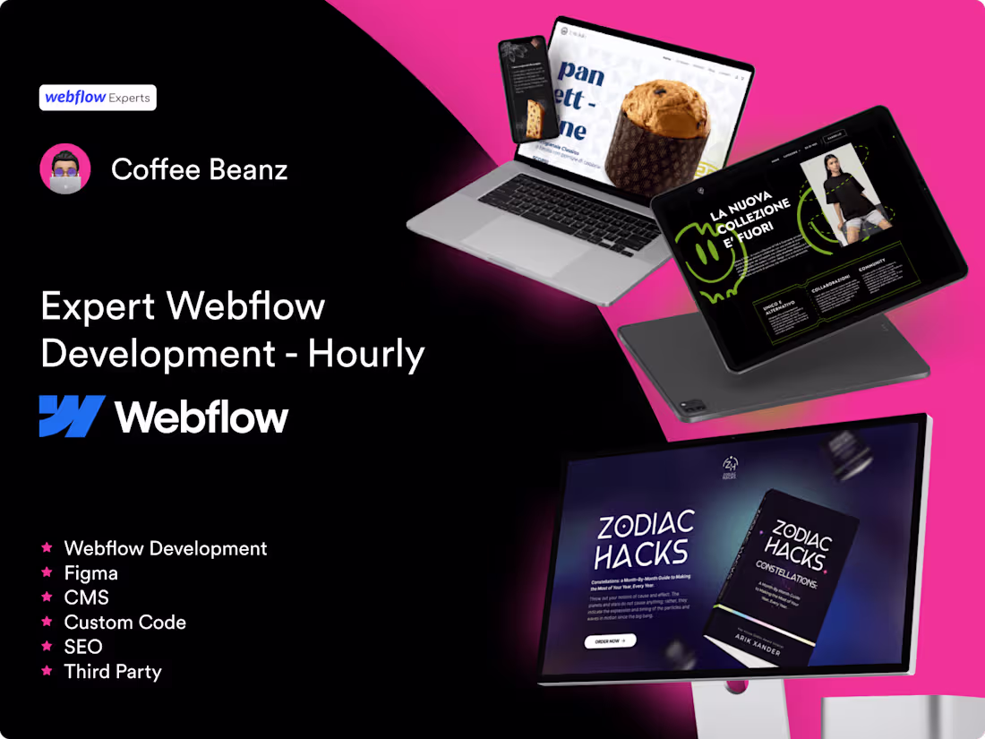 Cover image for Expert Webflow Development - Hourly 💻🆆