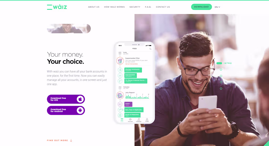 Cover image for PFM mobile app - UX & Product Design