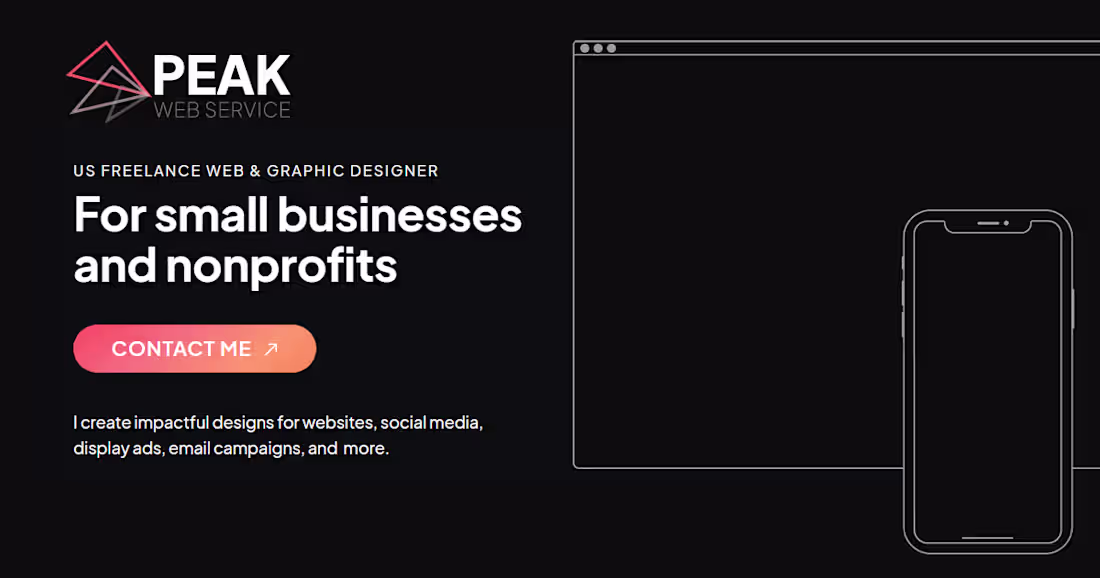 Cover image for US Freelance Web & Graphic Designer | Peak Web Service