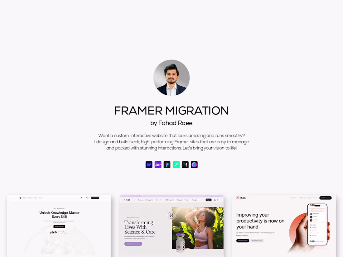 Cover image for Framer • Migration