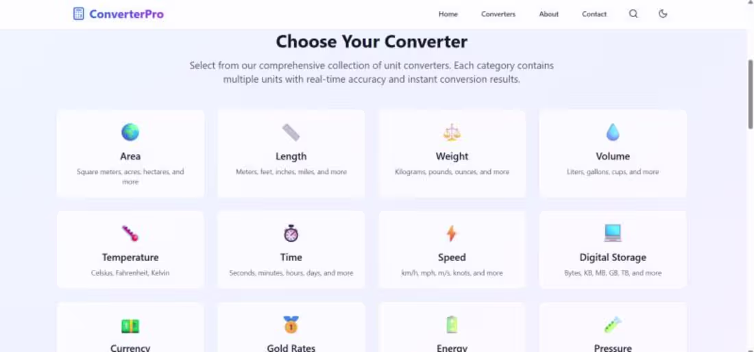 Cover image for ConverterPro - Universal Unit Converter | Convert Any Unit Inst…