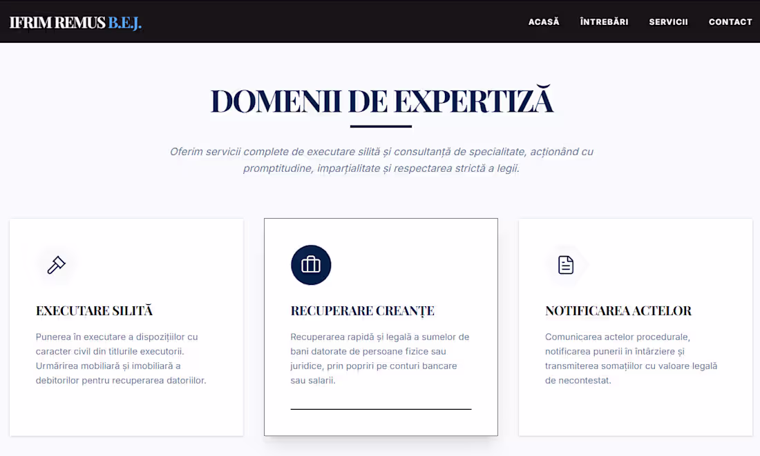 Cover image for Site for a romanian law