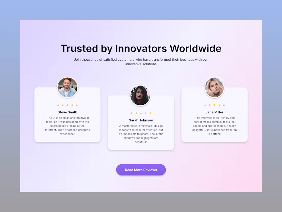 Cover image for Testimonials Section