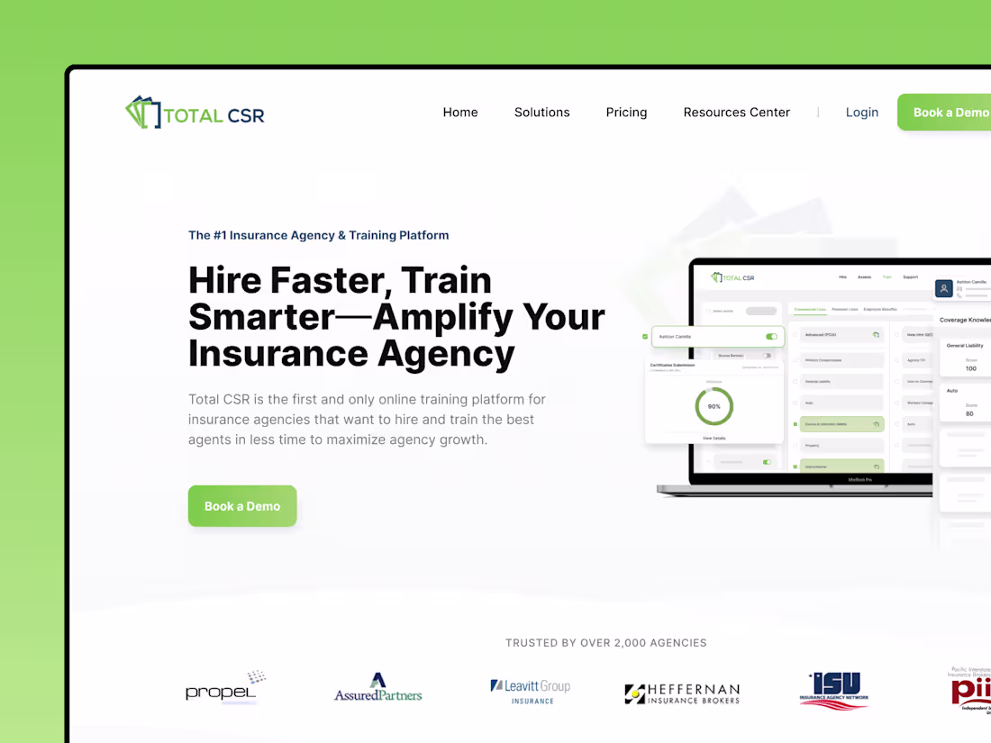 Cover image for Total CSR ⎯ Website Redesign by Miguel Martinez-Abreu on Dribbb…