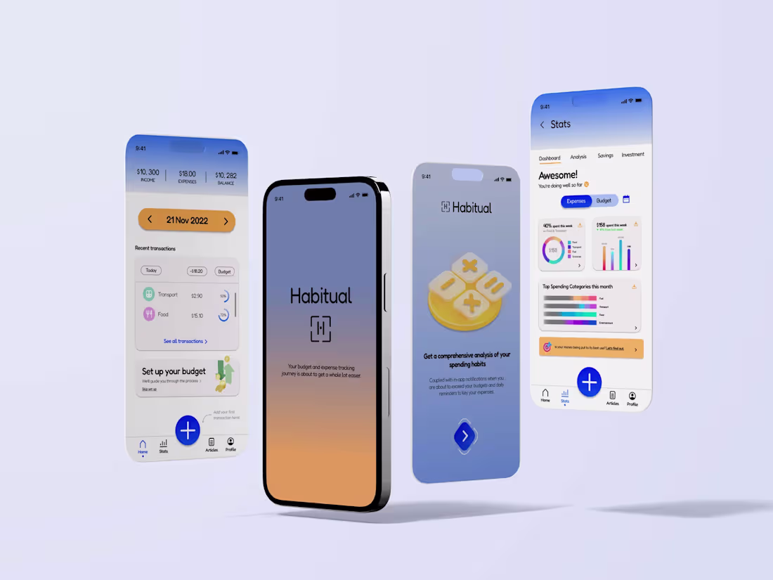 Cover image for Habitual | Expense Tracking App UI Design