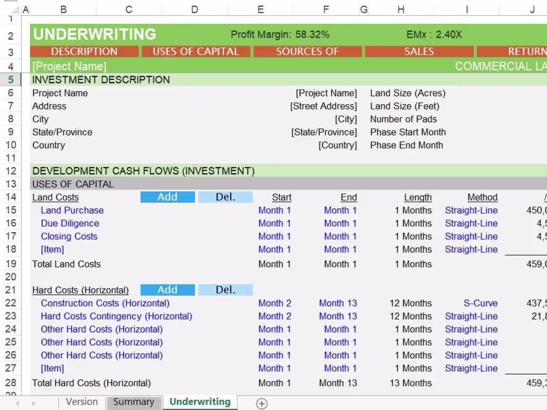 Cover image for Land Development Spreadsheet