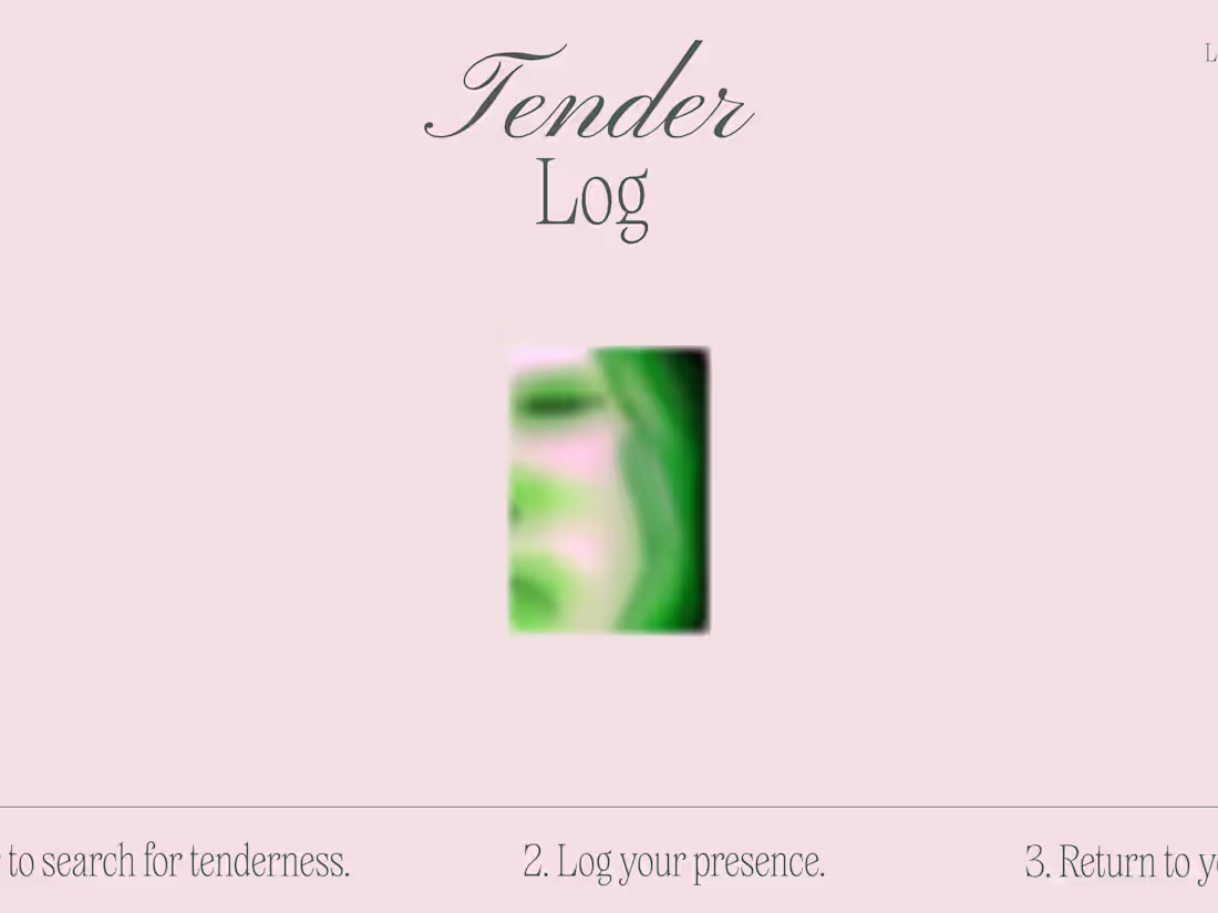 Cover image for Tender Log