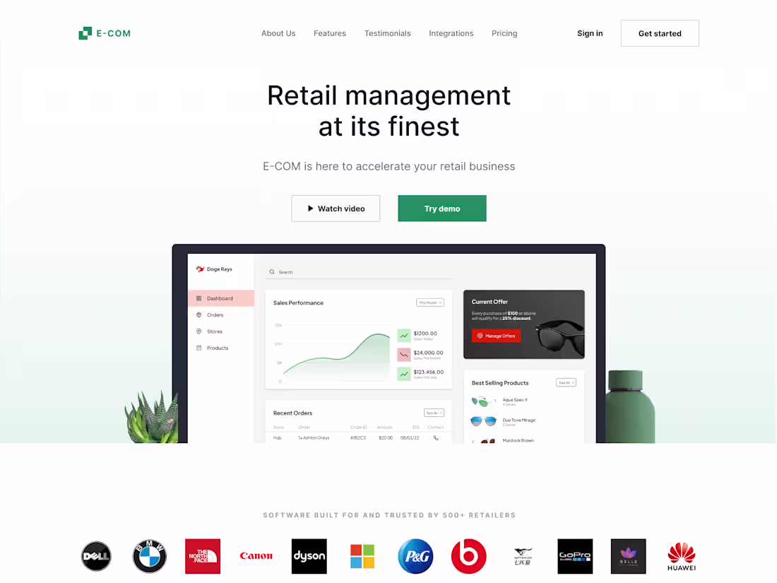 Cover image for E-COM: Web Landing Page