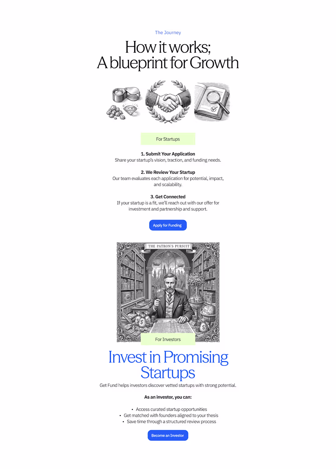 Cover image for Today, I designed a vintage-inspired landing page for Get Fu...