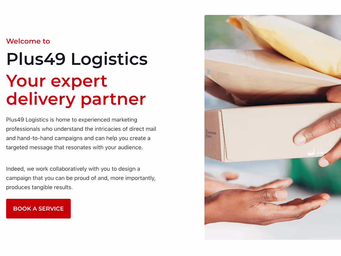 Cover image for Plus49 Logistics – Reliable courier services in Berlin and Bran…