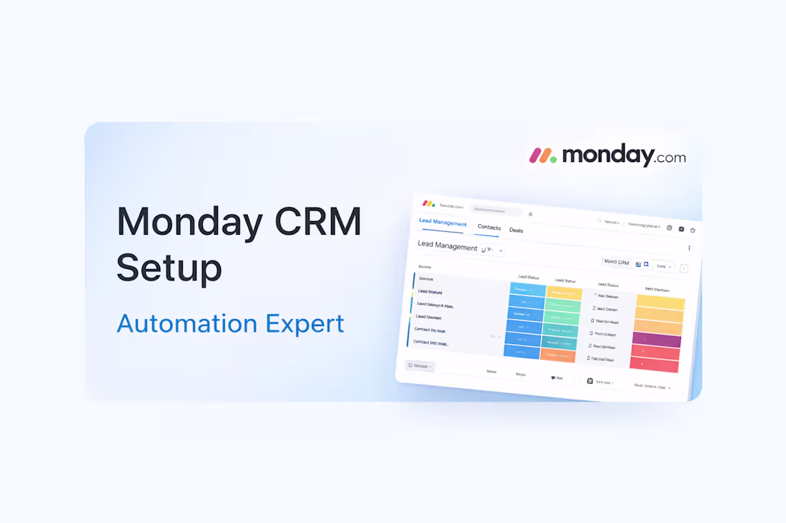 Cover image for Monday.com CRM Setup & Automation