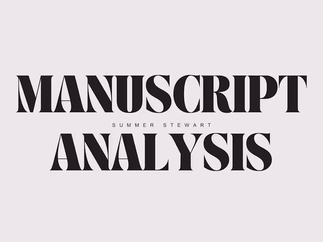 Cover image for MANUSCRIPT ​ANALYSIS