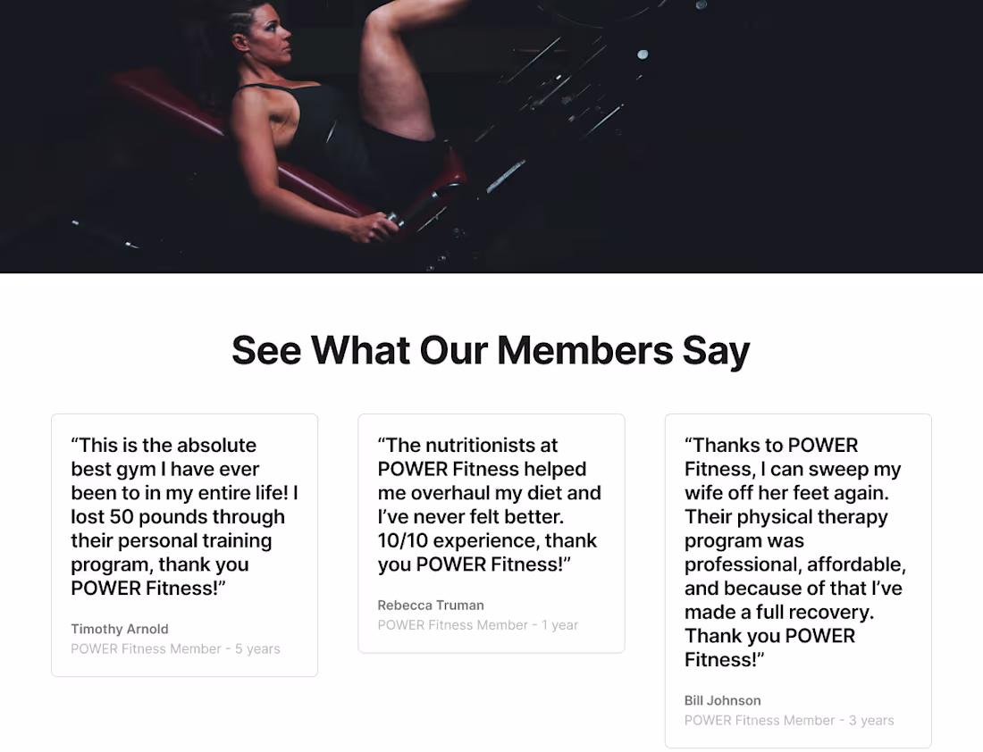 Cover image for Power Fitness - Full Multi-Page Gym Website (Figma Design De...
