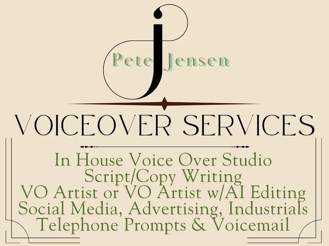 Cover image for Voiceover or AI VO for Telephone, Social Media Advertising