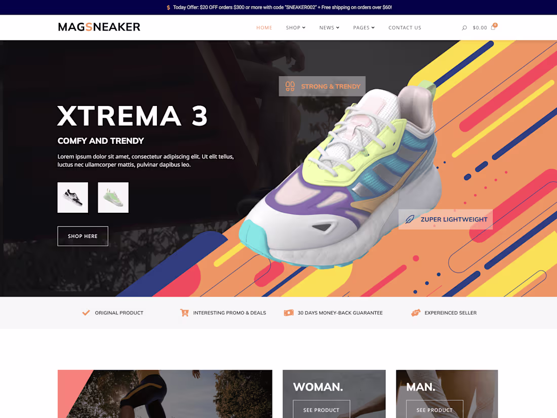 Cover image for MagSneaker - Modern Sneaker E-commerce Website 