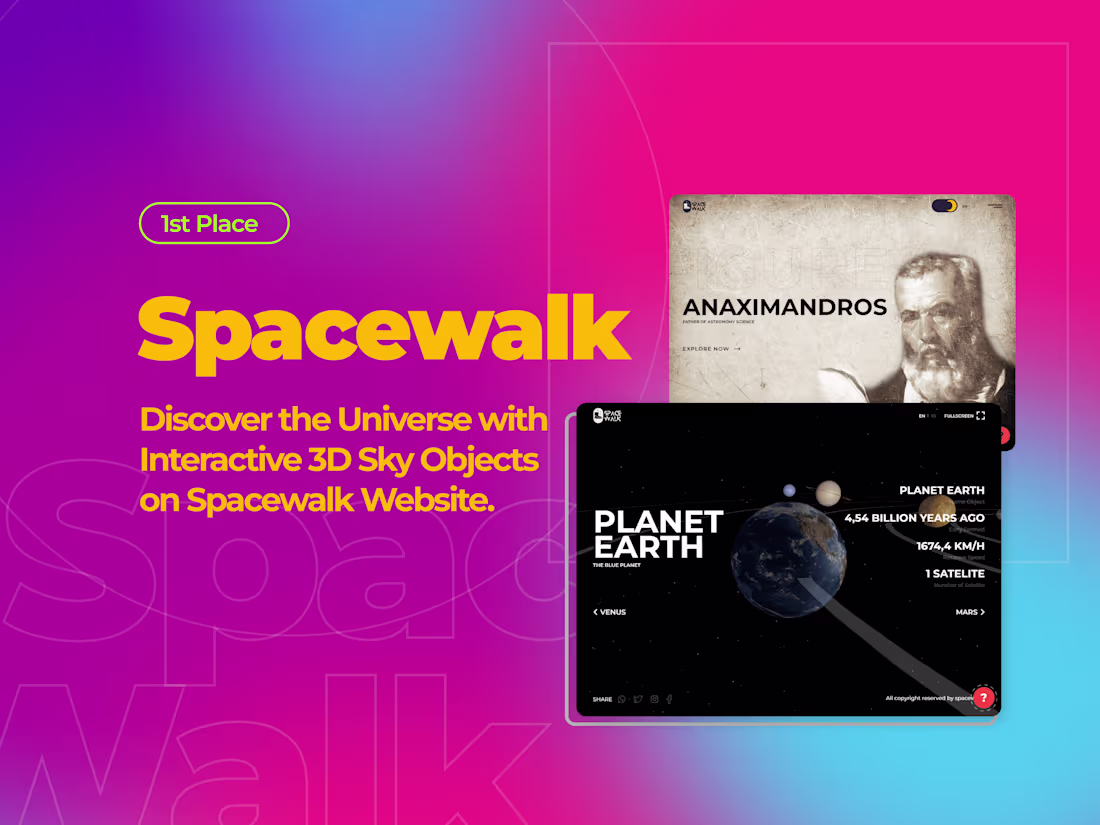 Cover image for Spacewalk Website Design - 1st Place Winner for Astronomy Edu